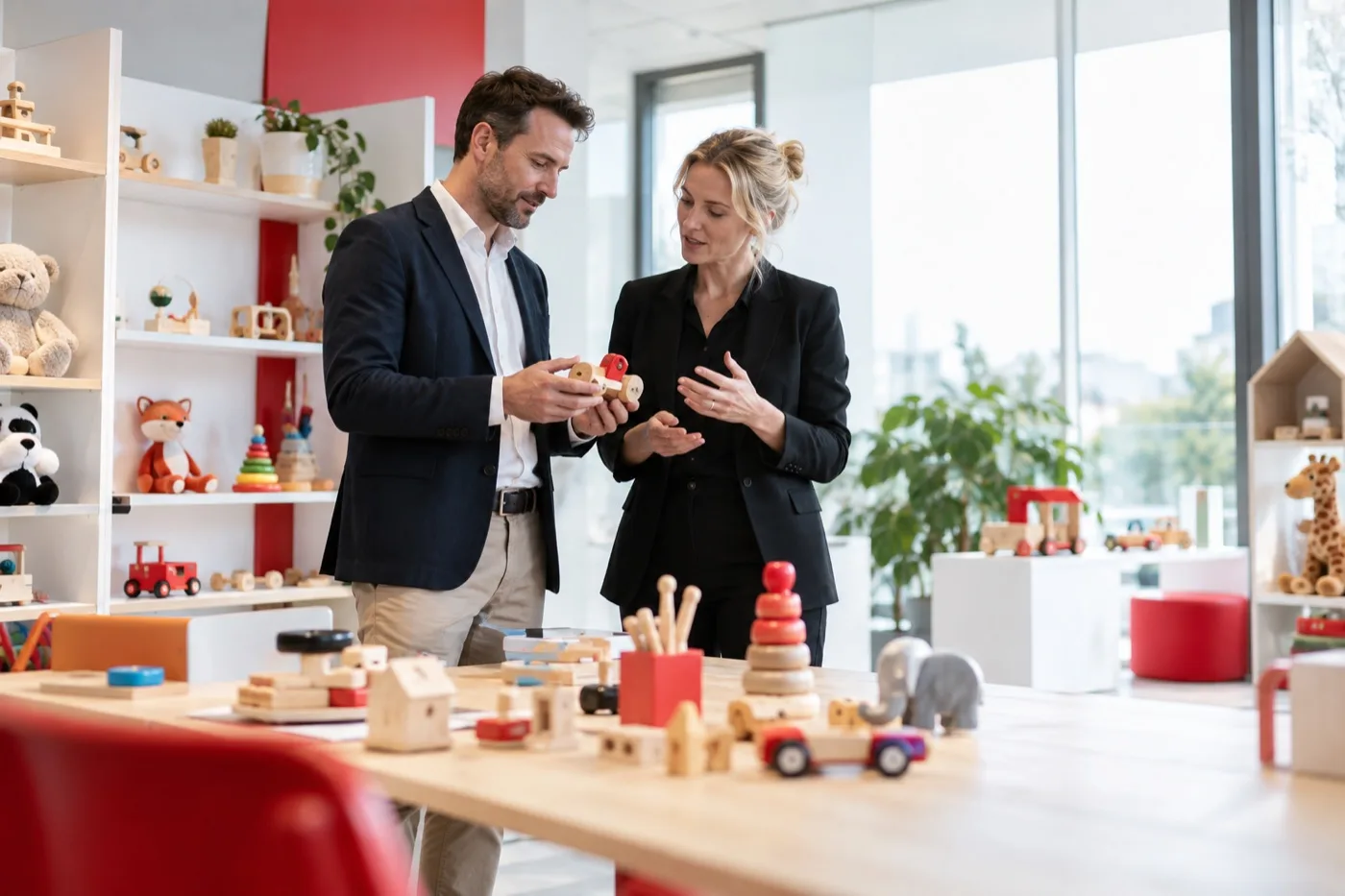 Een professionele speelgoedshowroom