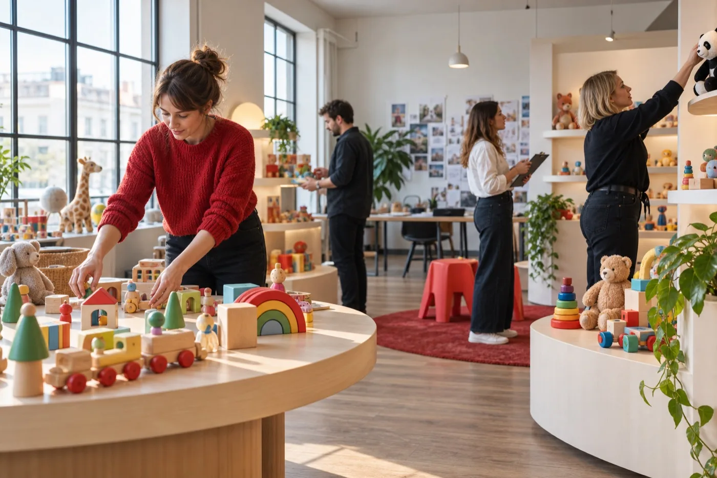 Een professionele speelgoedshowroom