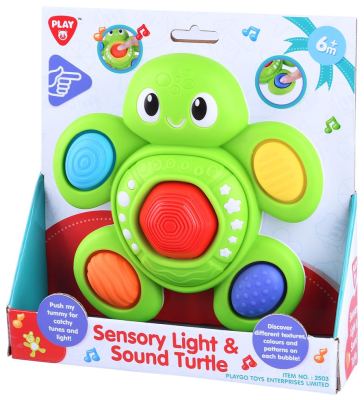 Sensorische licht en geluid schildpad op batt.