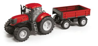 Rode Tractor Met Trailer ,60Cm