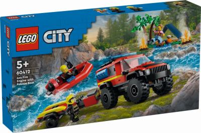 LEGO City - 4x4 Fire Truck with Rescue Boat 60412