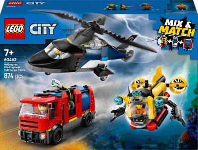 LEGO City - Hubschrauber, Feuerwehrwagen und U-Boot Remix 60462
