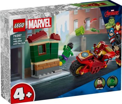 LEGO Marvel - Iron Man mit Motorrad und Hulk 76287