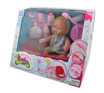 Badpop met accessoires  - 31 cm