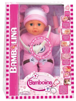 Pop dokterset met accessoires - Molly Bambolina -36 cm