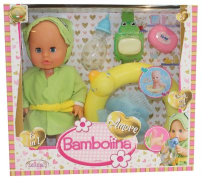 Pop met bad en accessoires - Amore - 30 cm