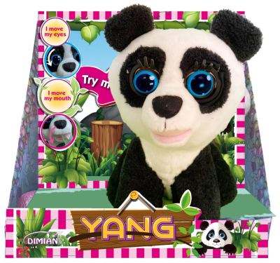 Pluche panda bewegende ogen en mond - vertelt 3 sprookjes in het Engels