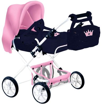 KOETS  COMBI    2  MET  ZAK  kroon  blauw/rose