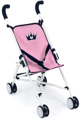 Buggy petite couronne gris rose - bleu/rose