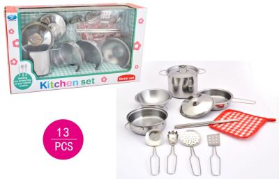 Metalen Pottenset  +Acc 13 Delig