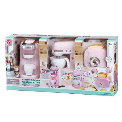 Koffiemachine, broodrooster en mixer - roze