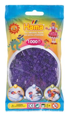 Strijkkralen transparant paars - Hama - 1000 st