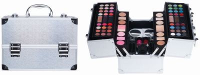 Casuelle make up koffer alu zilver - 83 delig
