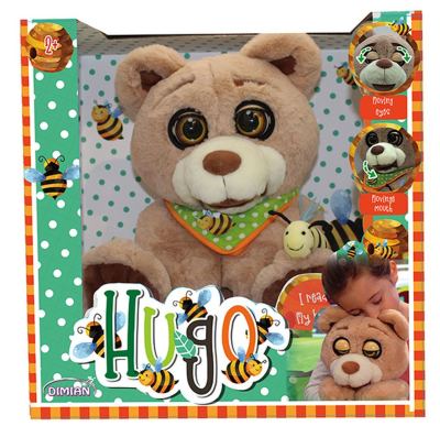 Plush Hugo With Moving Eyes, Mouth & Three Fairy Tales Total 9 Minutes In Dutch Or French Version (No Book)
