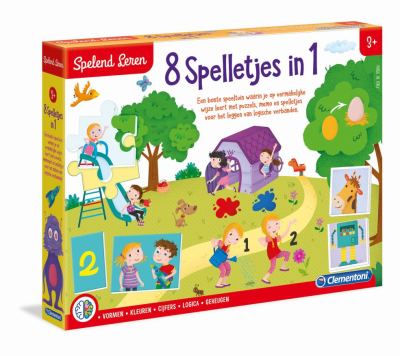 Clementoni - 8 Spelletjes in 1 - Spelend leren - NL