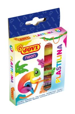Modelleerklei - etui - 6 stuks - 15gr - diverse fluo kleuren