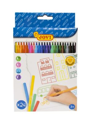 Afwasbare viltstiften in gemengde kleuren - etui 24st
