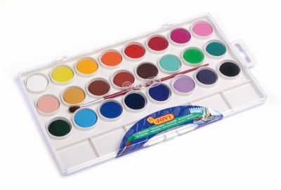 Waterverf doosje 24 kleuren - 22mm