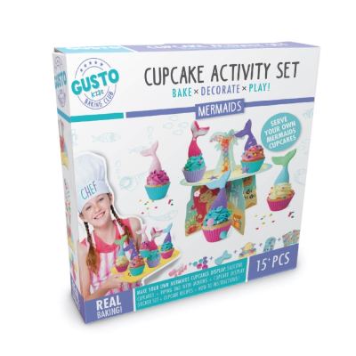 Ensemble d'activités cupcake sirènes - Gusto - 12 pack
