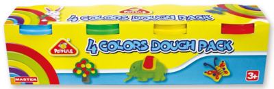 4 pots de pâte à modeler  couleur