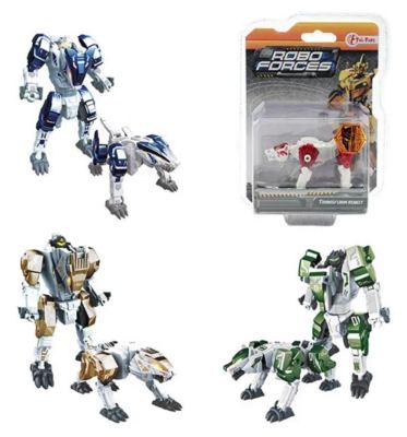 Roboforces Kleine Veranderrobot -Dier- Metaal 4Ass