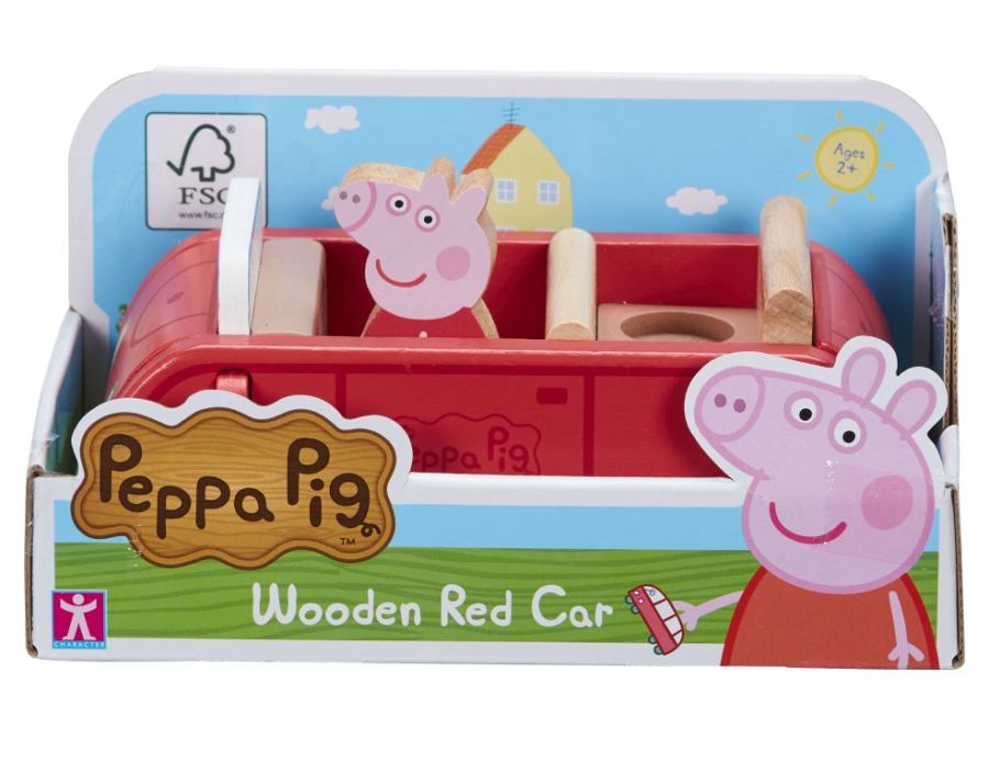 Peppa Pig Wooden Family Car With Peppa Figure