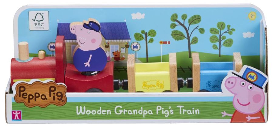 Peppa Pig Wooden Family Car With Peppa Figure