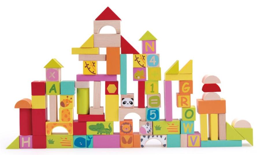 100PCS  WOODEN  BLOCS