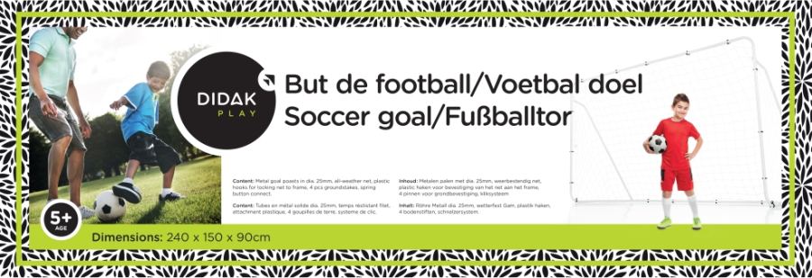 Voetbaldoel 240x150x90 cm - Didak Play