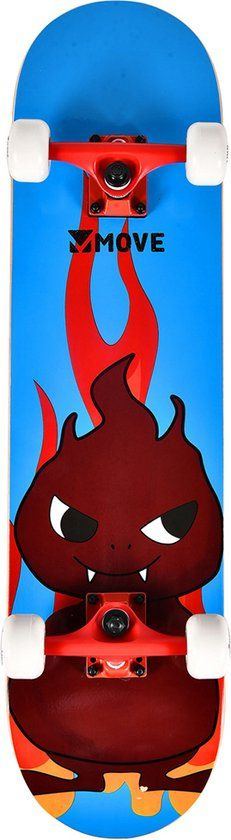 Skateboard Fire Blue - 79 Cm