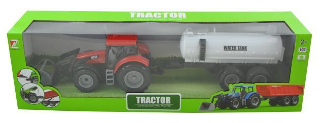 1:32 Tractor Met Aanhangwagen 52X11X15,5Cm Ass