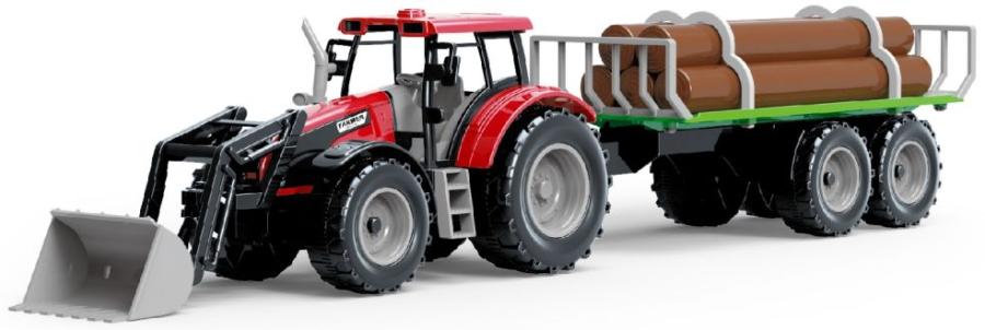 1/32 Tractor With Trailer 52X11X15,5Cm Ass