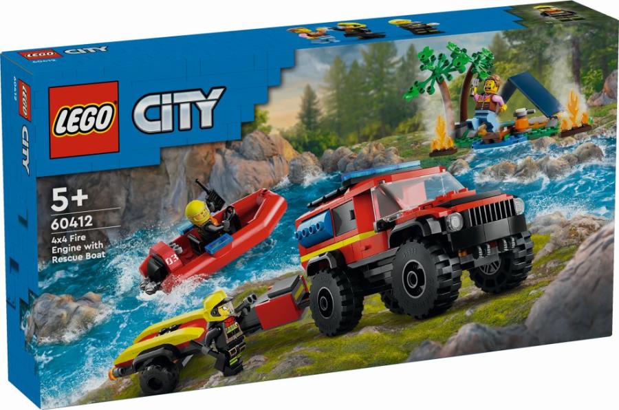LEGO City - 4x4 Feuerwehrwagen mit Rettungsboot 60412