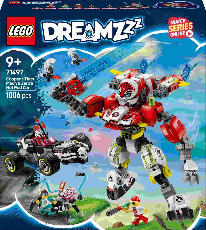 LEGO Dreamzzz - Mecha tigre de Cooper et voiture de sport de Zero 71497