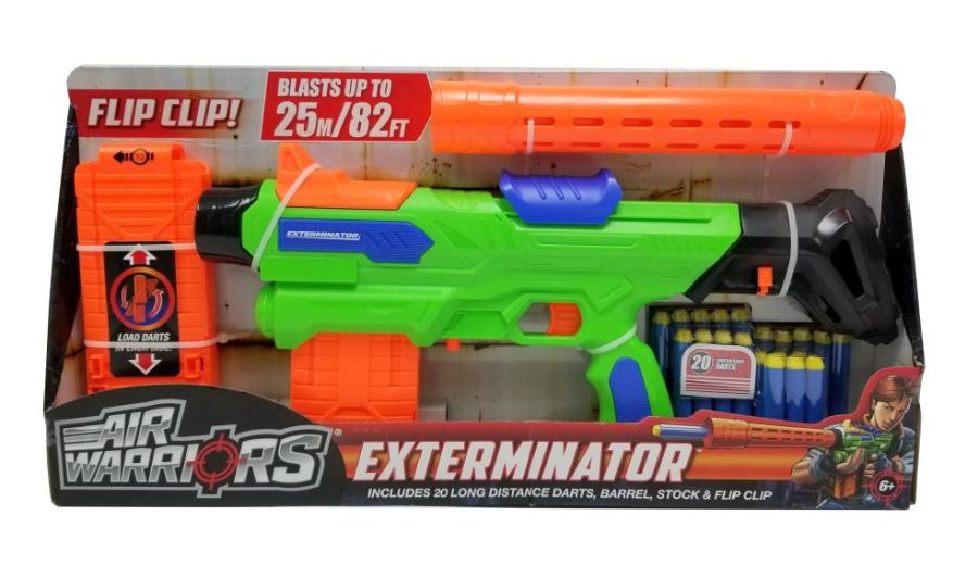 Exterminator met 2 clips lange afstand pijltjes - Buzzbee