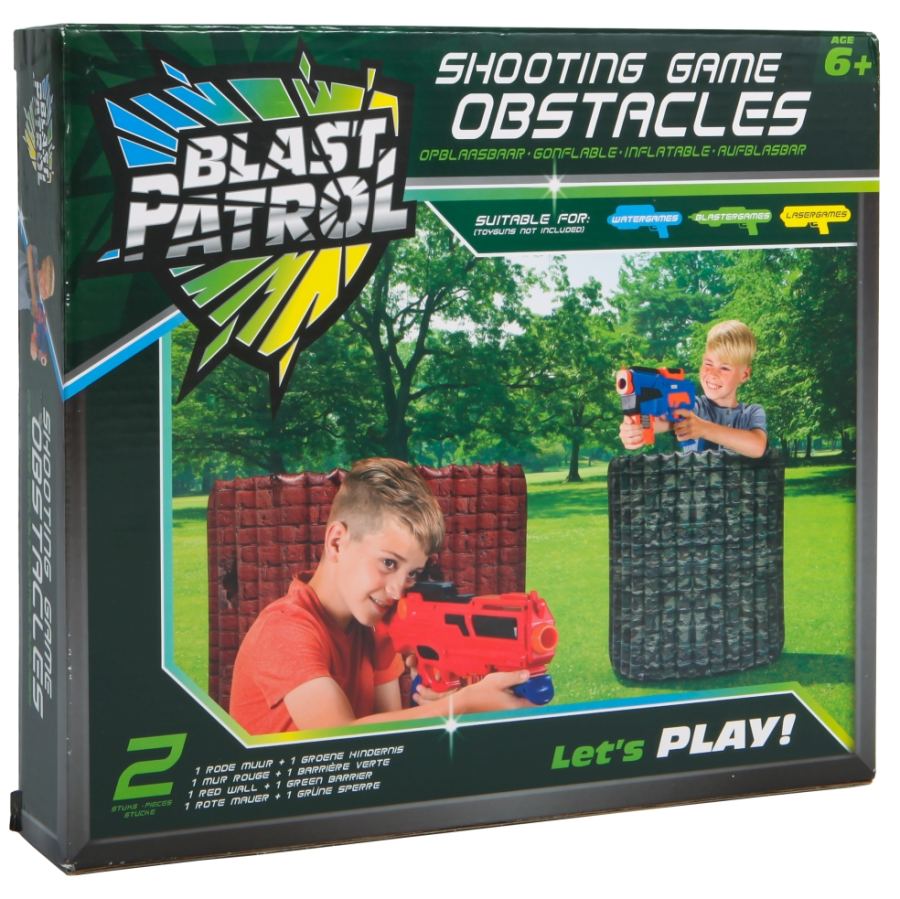 Blast Patrol red Brick Wall + green road barrier