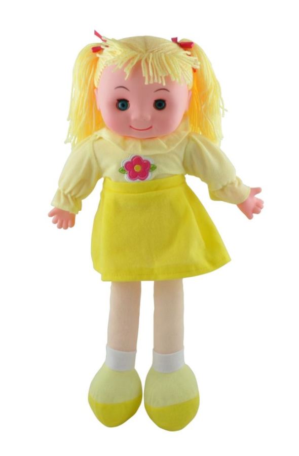 RAG DOLL SOFT BODY PLAST.FACE 45 CM