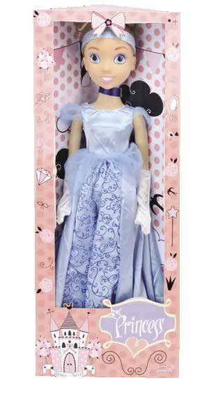 Pop prinses in paarse jurk - 80 cm