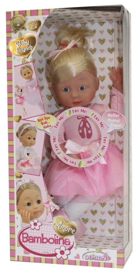 Pop Soft Ballerina met babygeluidjes - Amore - 35 cm