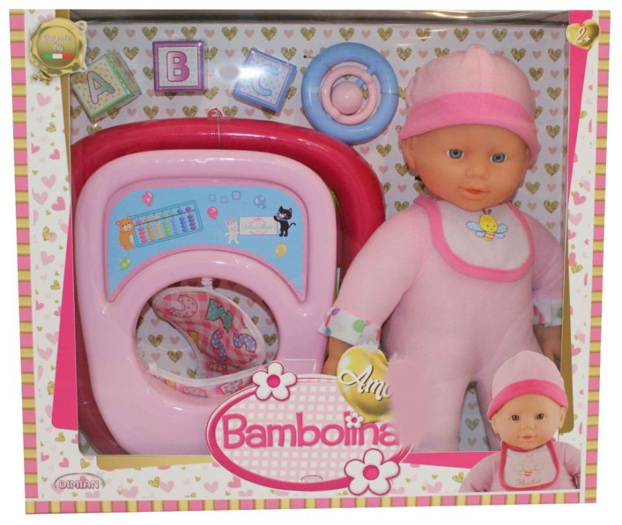 Poupée baby doll avec trotteur et acc - Amore - 30 cm