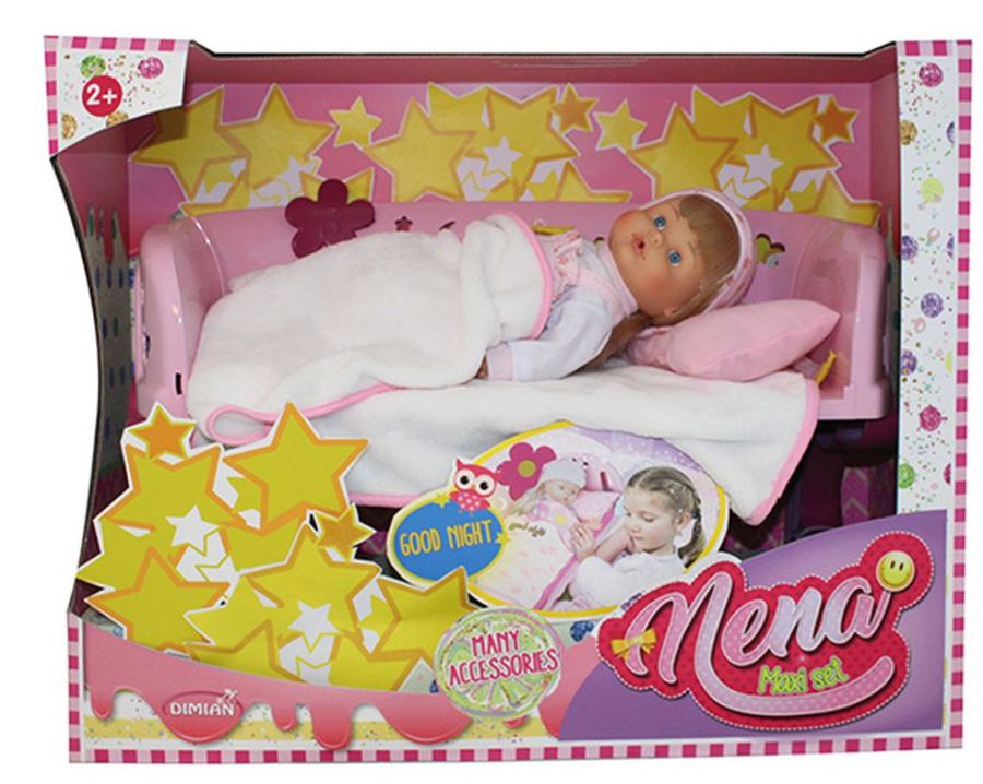 36CM BABY NENA WITH BED & ACCESSORIES