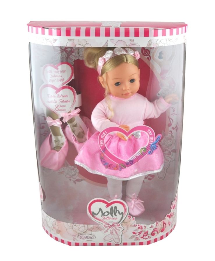 Pop met pianoliedjes - Molly Ballerina - 40 cm