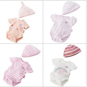 Vêtements pour poupée 43 cm - Baby Annabel - 4 asst