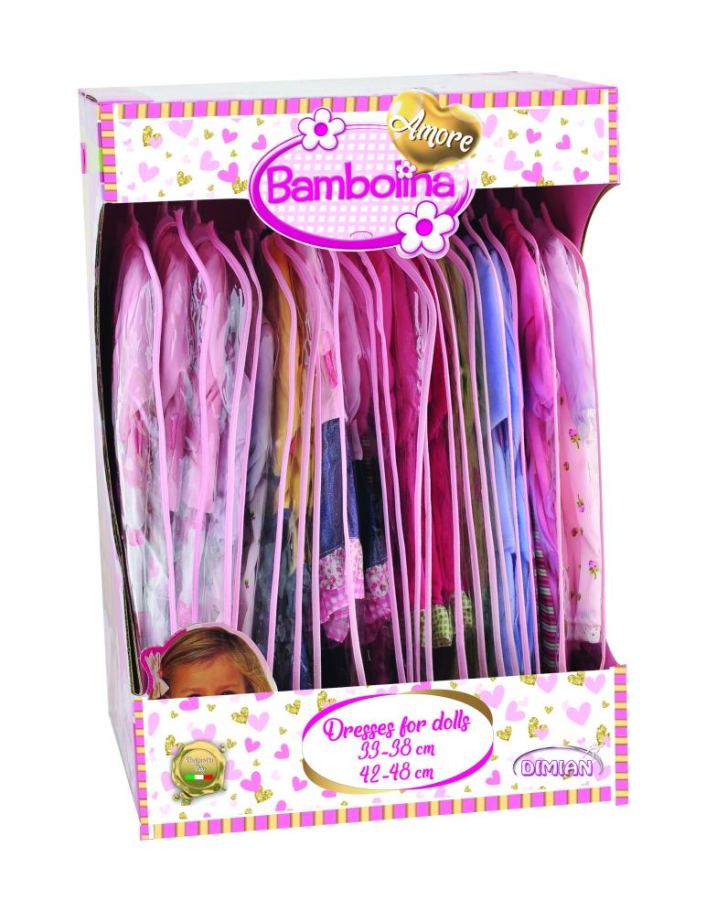 Poppenkleertjes voor poppen 42-48 cm - display 18 st