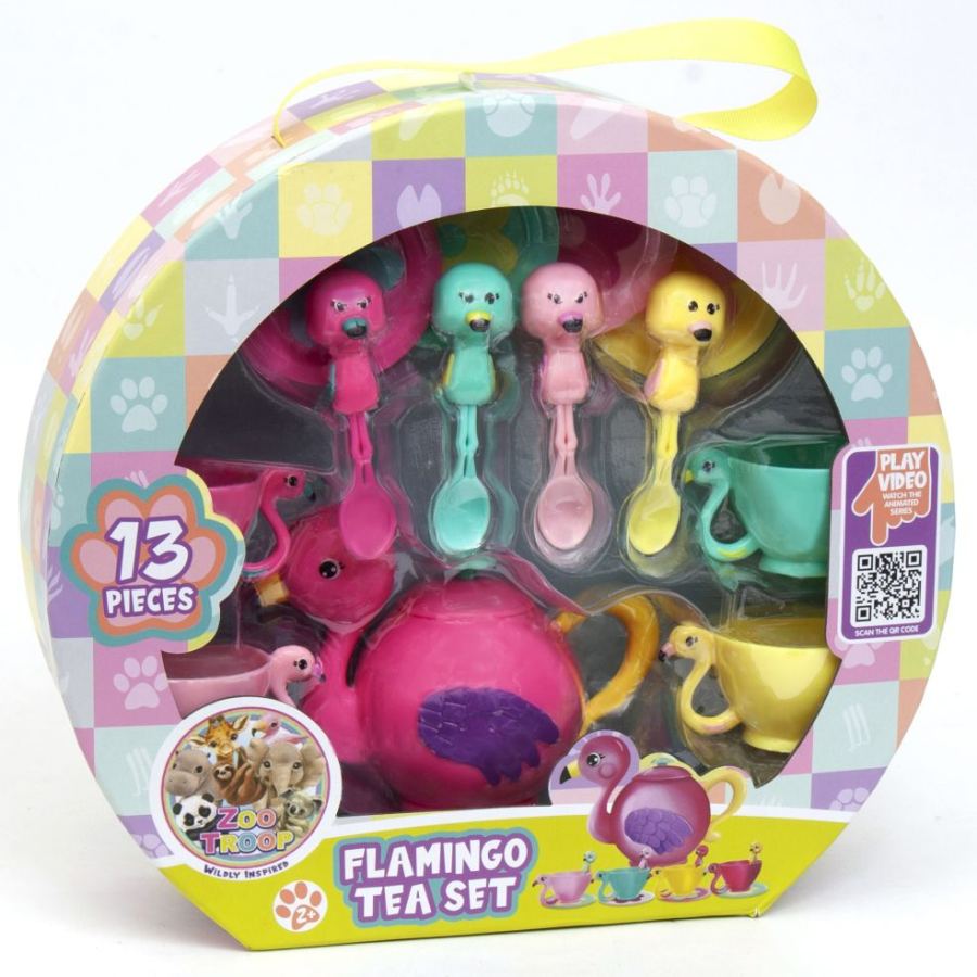 Zoo Troop Flamingo Tea Set
