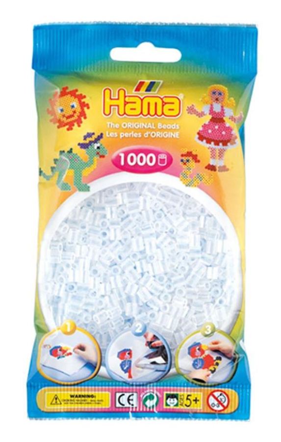 Perles à repasser transparentes - Hama - 1000 pc