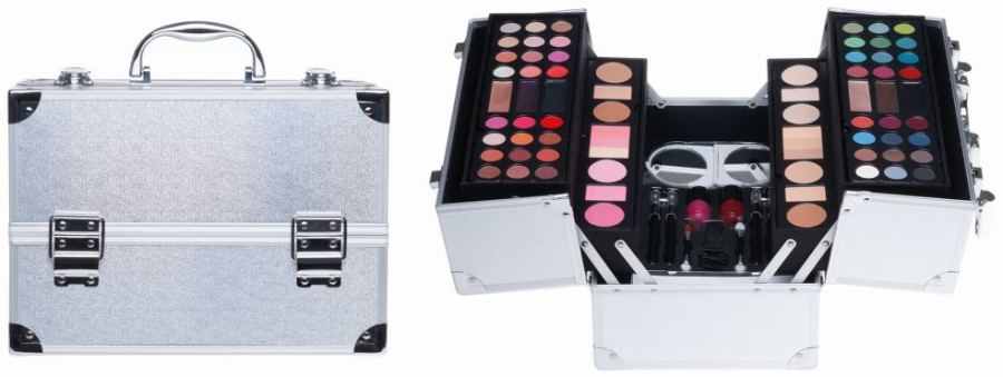 Casuelle make up koffer alu zilver - 83 delig