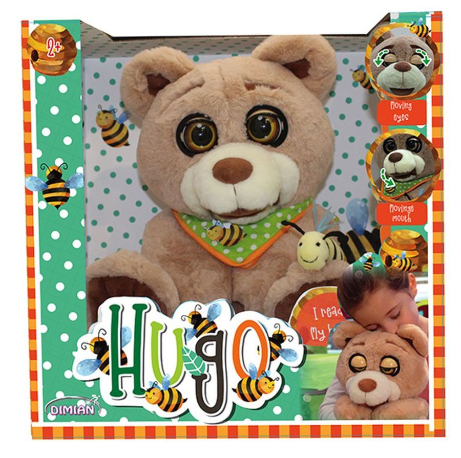 NL Plush Hugo With Moving Eyes, Mouth & Three Fairy Tales Total 9 Minutes In Dutch Or French Version (No Book)