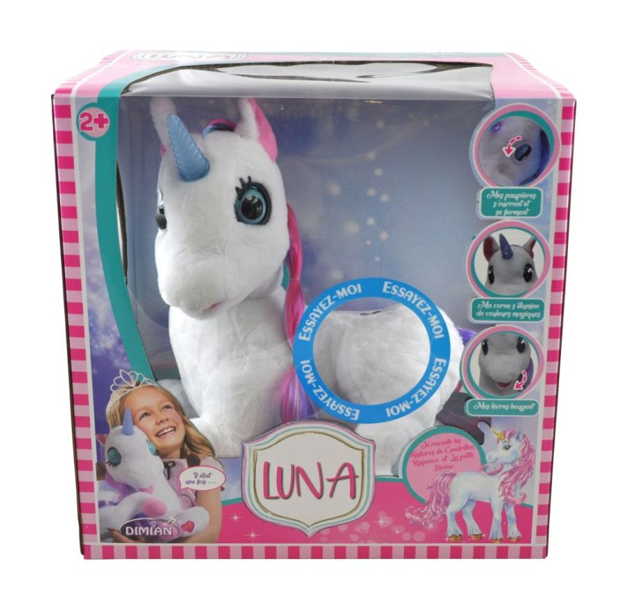 FR PLUSH LUNA 3 verhaaltjes+MOVING EYES,  HORN LIG