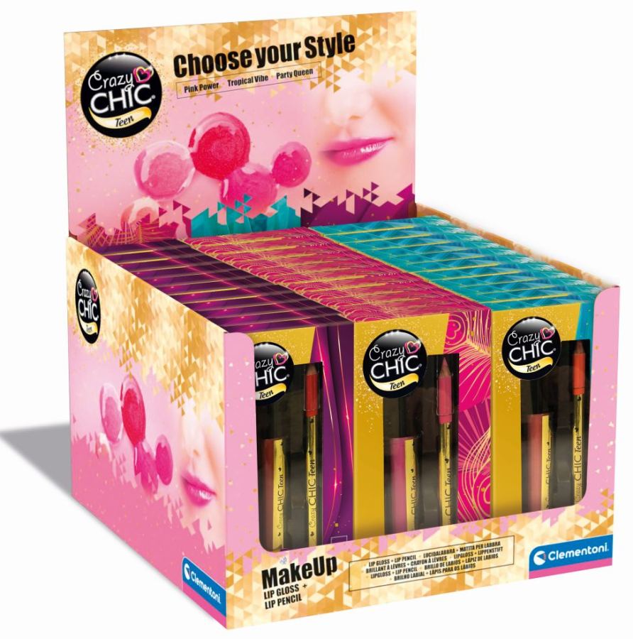 Clementoni - Espositore Teen Lipgloss